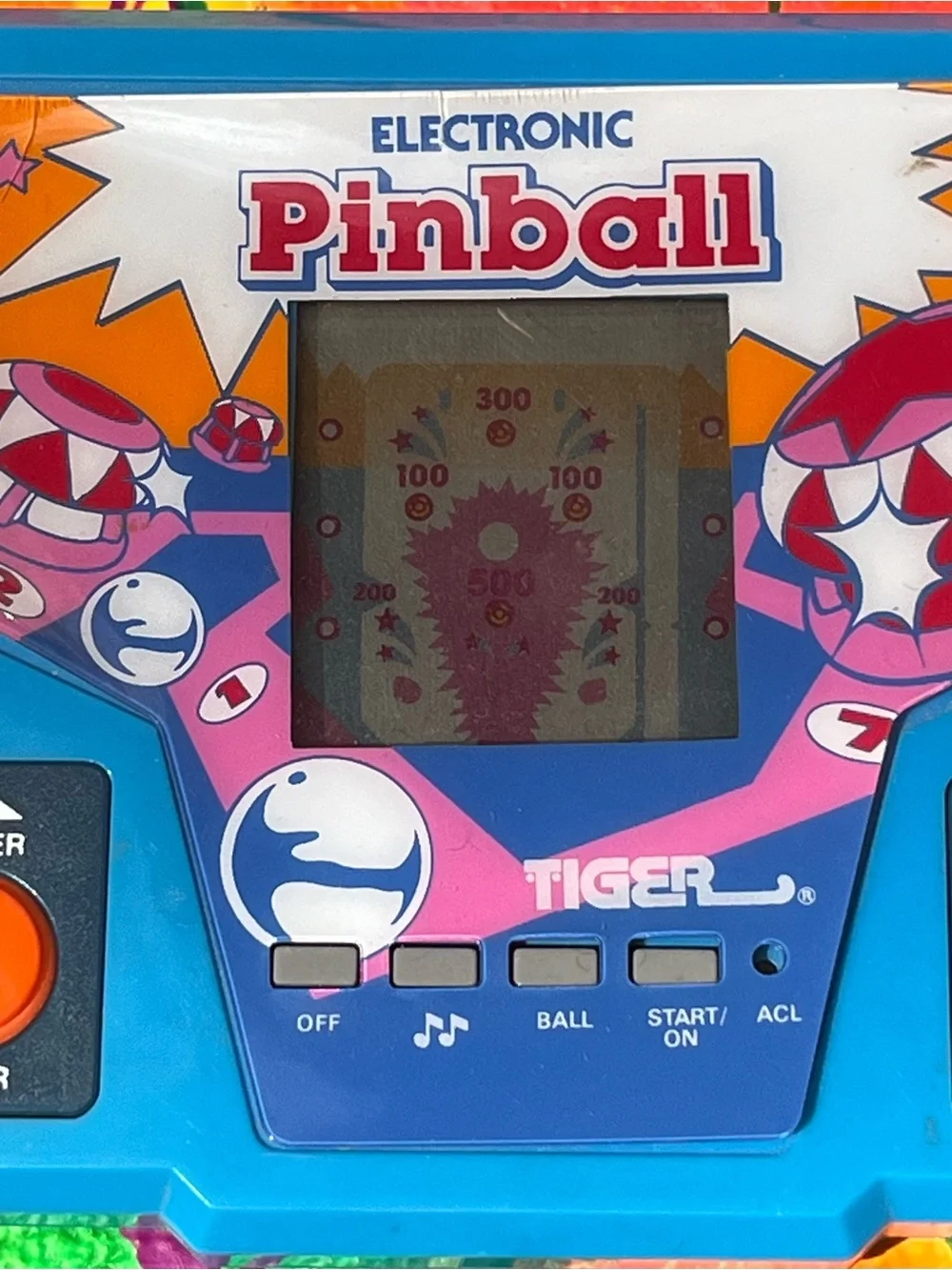 Tiger Electronic 1987 vintage Pinball Handheld Game - Blue